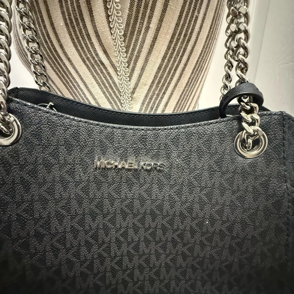 Michael Kors Charcoal Gray Black Tote Bag